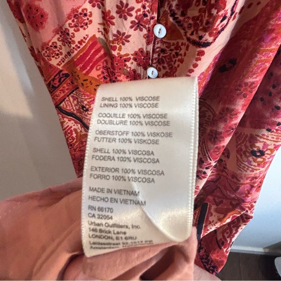 FREE PEOPLE Sz XS Lennon Dress Ruffle Neck Maxi Length Bohemian Patterned NEW - Picture 11 of 15